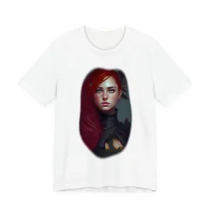 Red-Haired Woman with Feathers T-Shirt