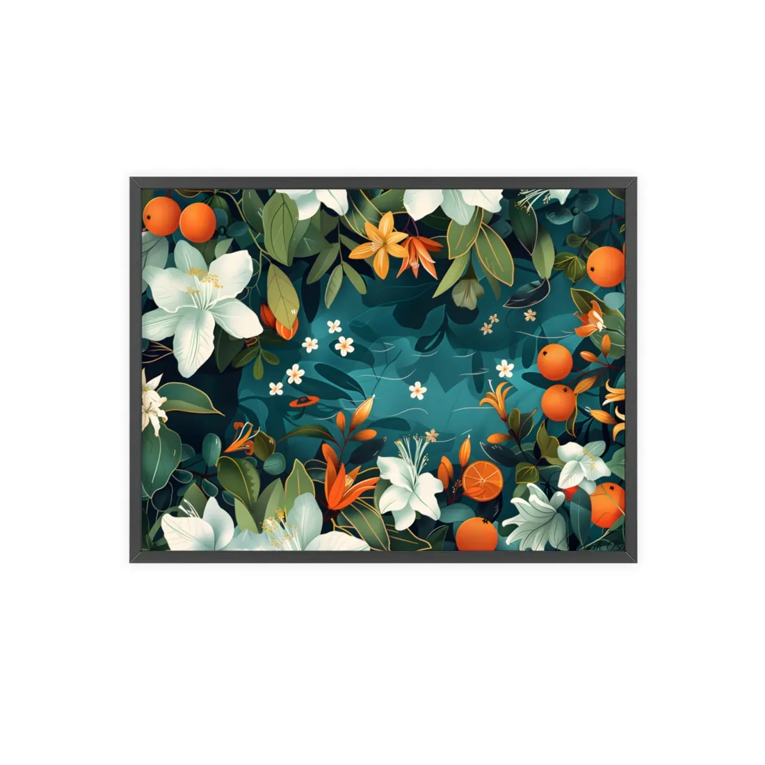 Vibrant Florida Map: Exploring Sunshine State Geography - Framed Poster
