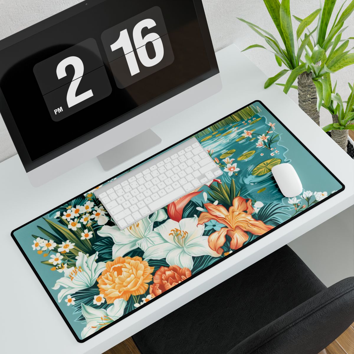 Vibrant Florida State Map: Colorful Artwork - Desk Mat