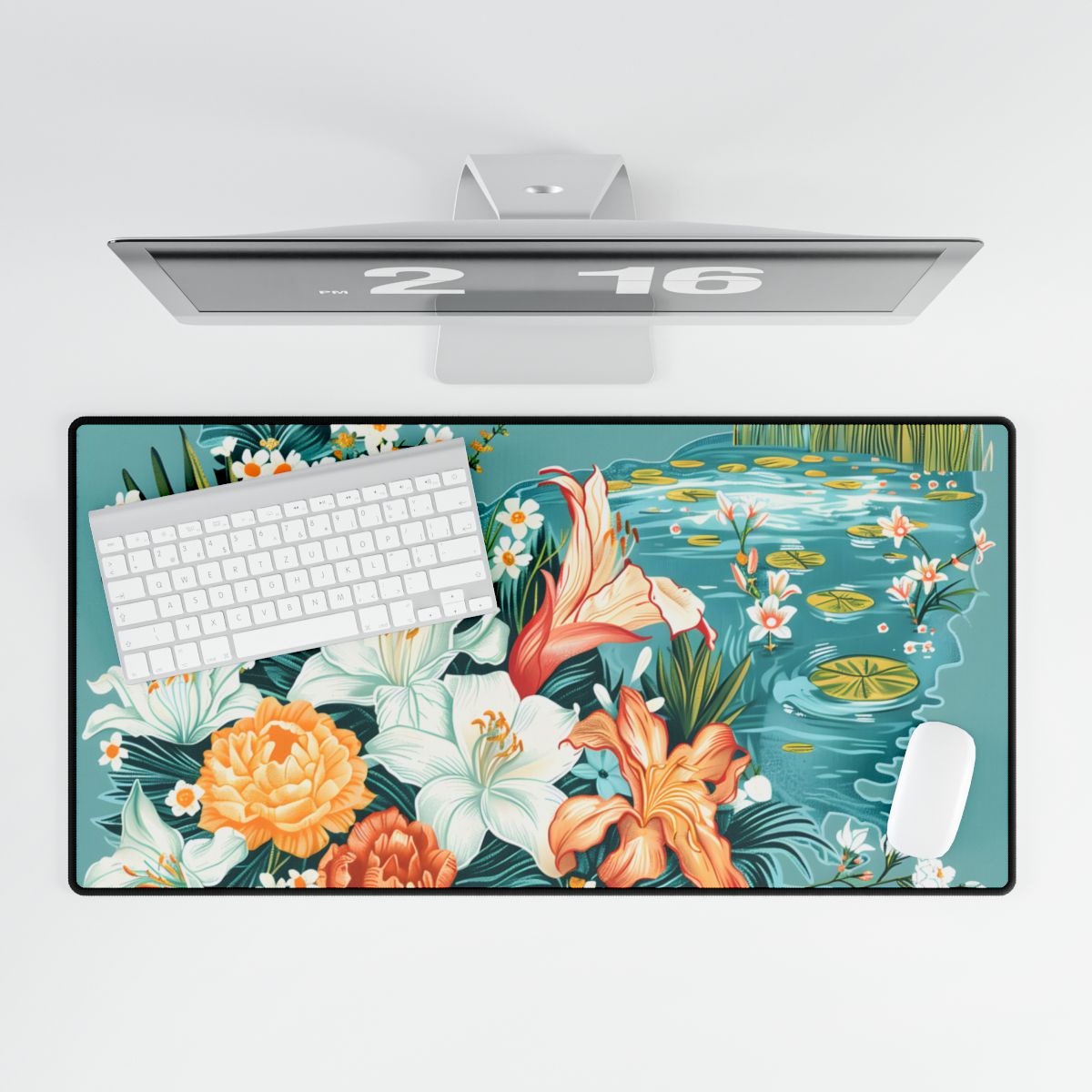 Vibrant Florida State Map: Colorful Artwork - Desk Mat