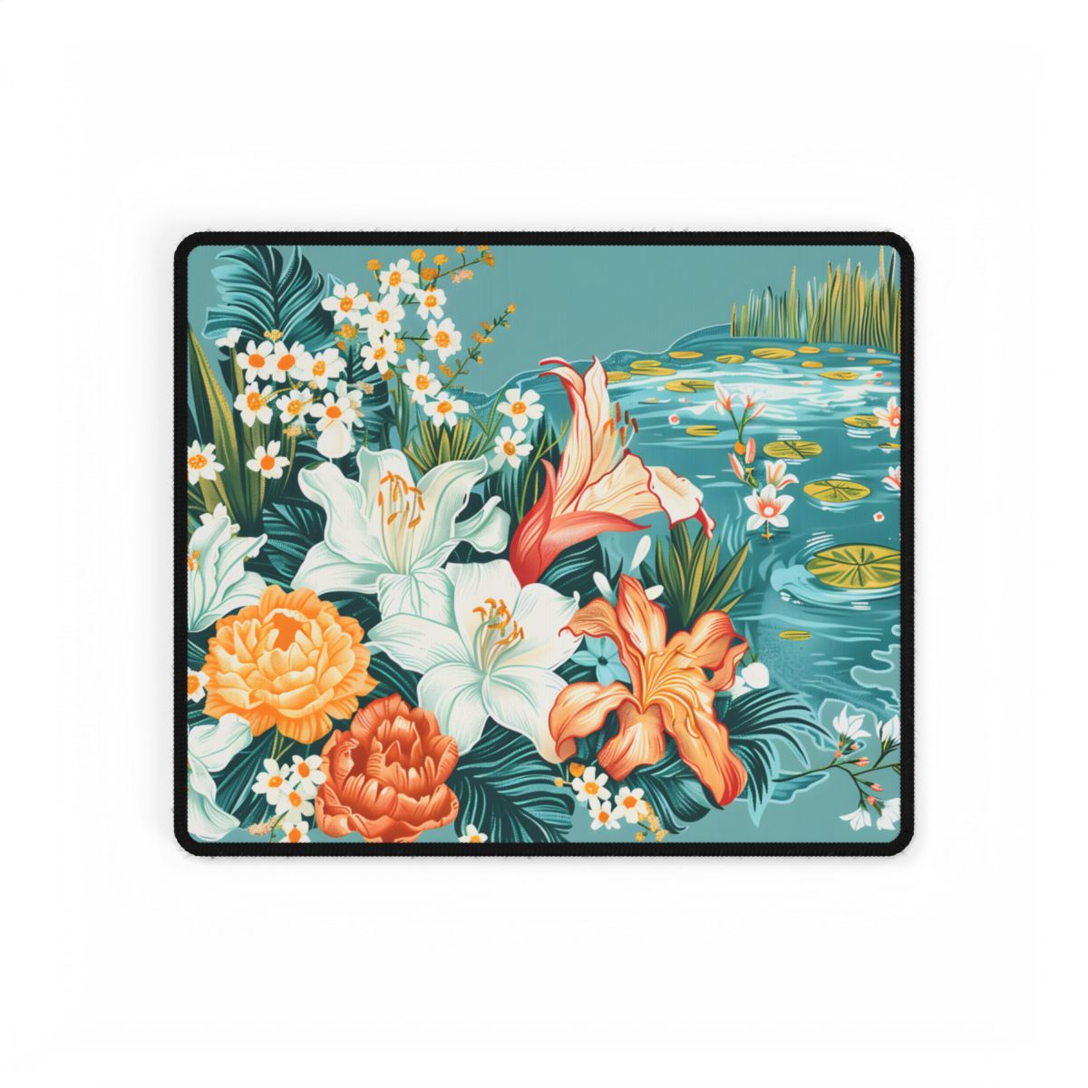 Vibrant Florida State Map: Colorful Artwork - Desk Mat