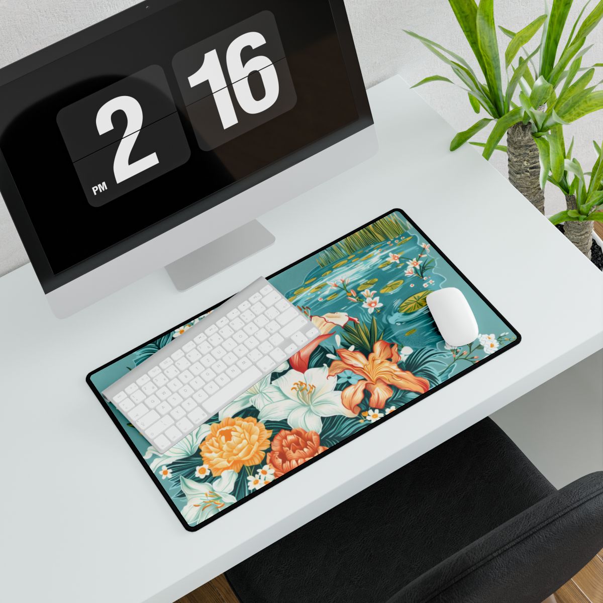 Vibrant Florida State Map: Colorful Artwork - Desk Mat