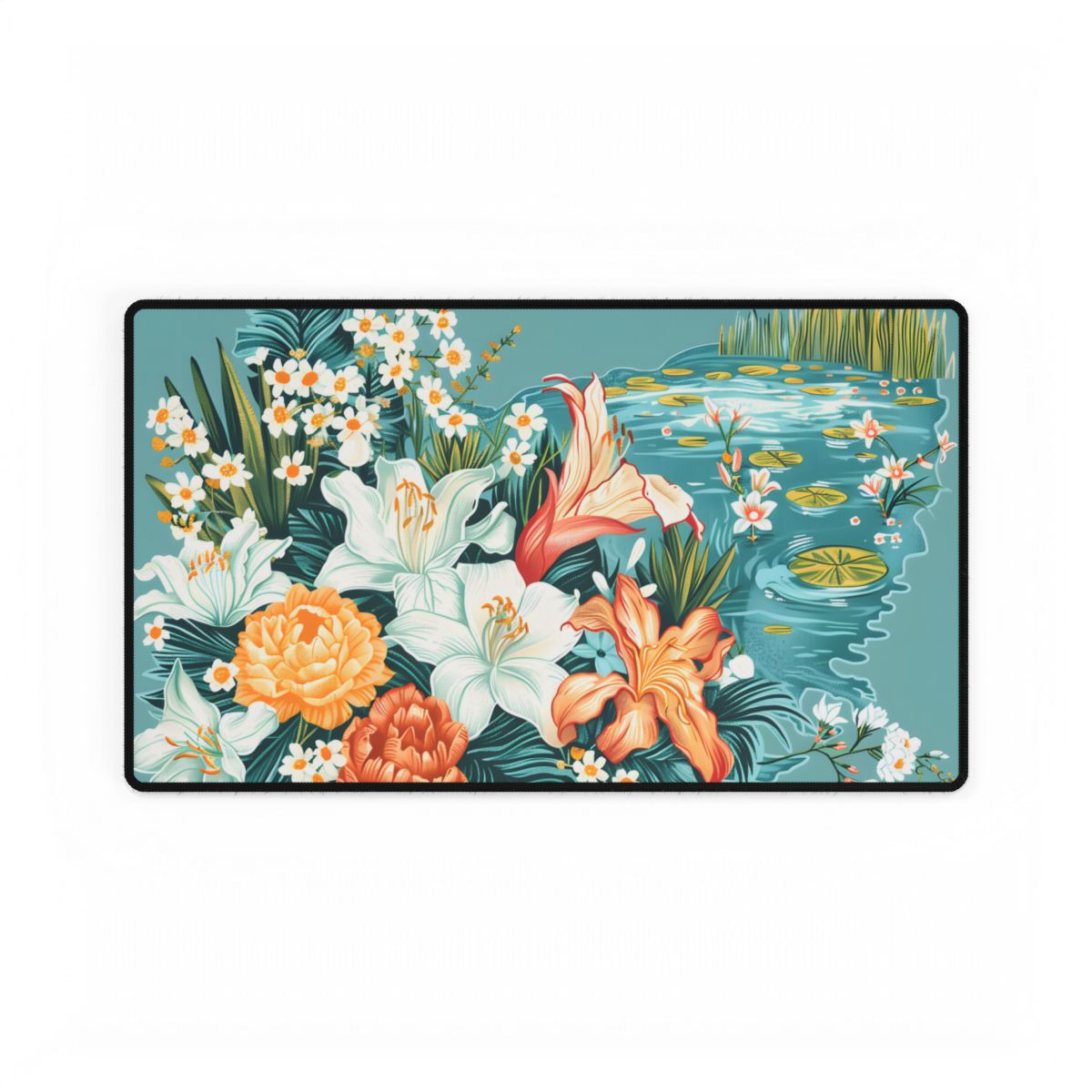 Vibrant Florida State Map: Colorful Artwork - Desk Mat