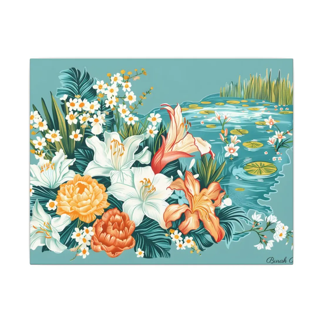 Vibrant Florida State Map: Colorful - Canvas