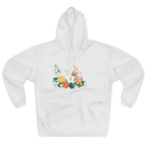 White Lilies by a Pond Hoodie