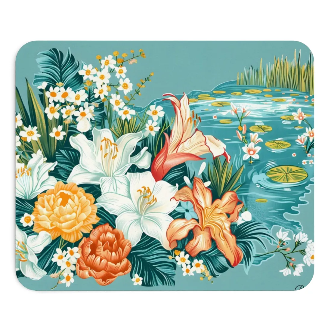 Vibrant Florida State Map: Colorful - Mouse Pad