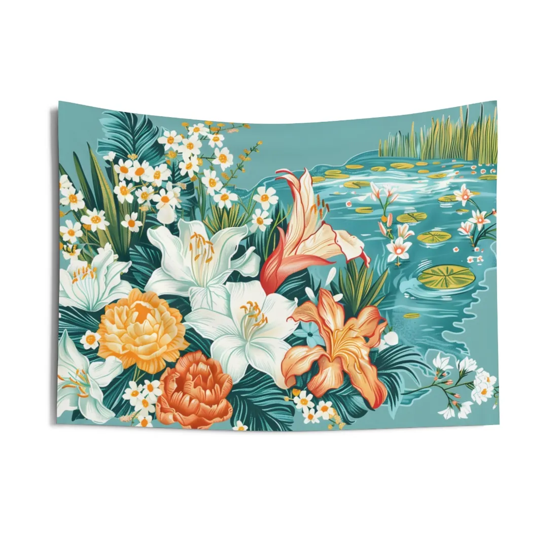 Vibrant Florida State Map: Colorful - Wall Tapestry