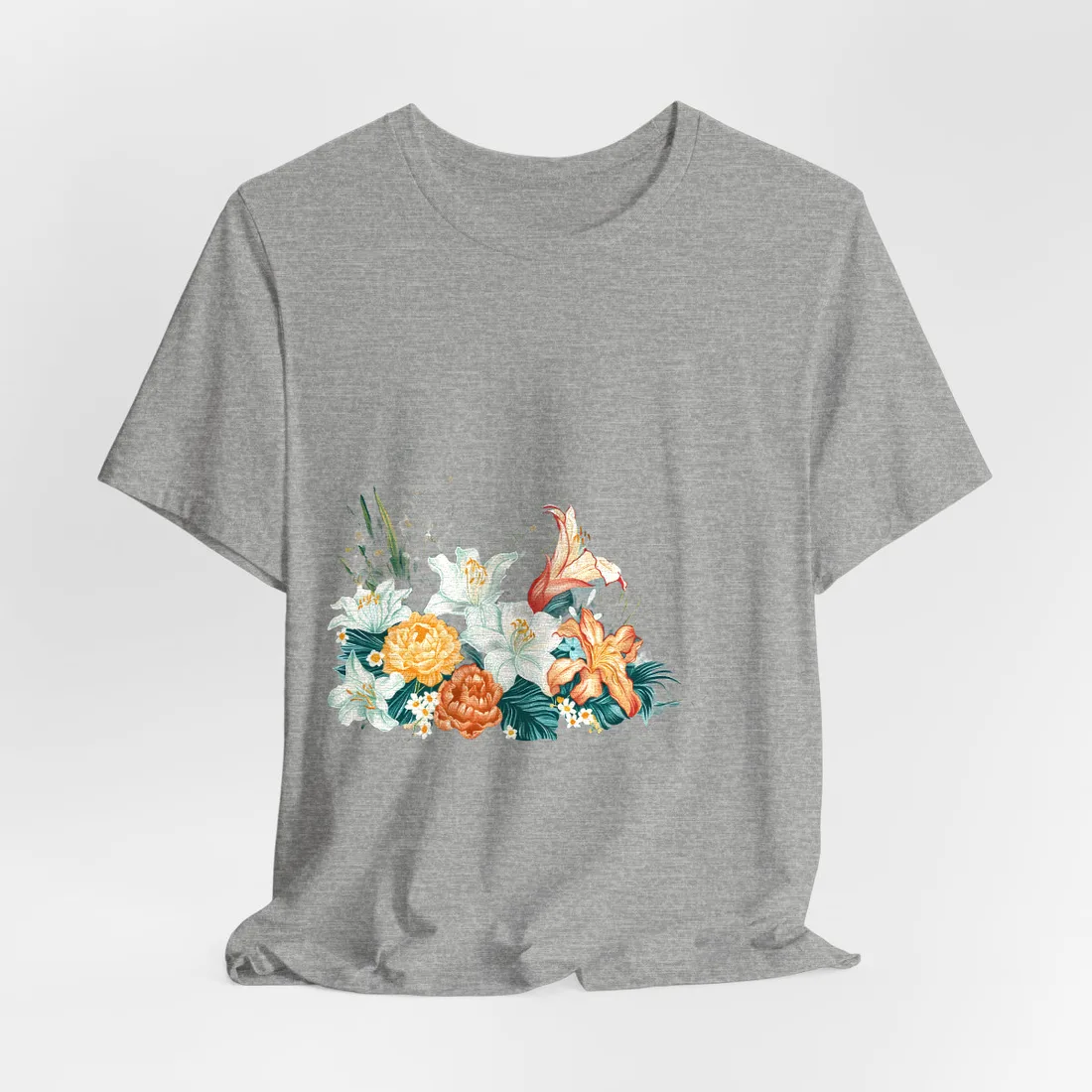 Vibrant Florida State Map: Colorful - T-Shirt (Athletic Heather)