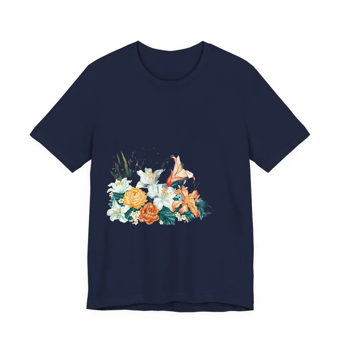 Vibrant Florida State Map: Colorful - T-Shirt (Navy)