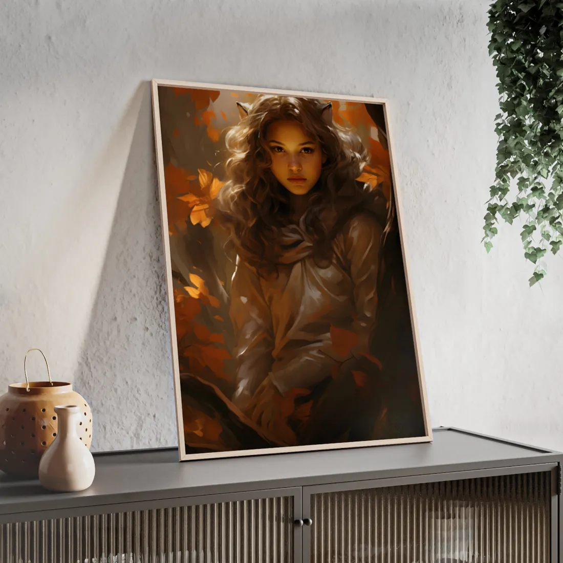Vibrant Forest Sunshine: Nature Art Photography - Framed Poster