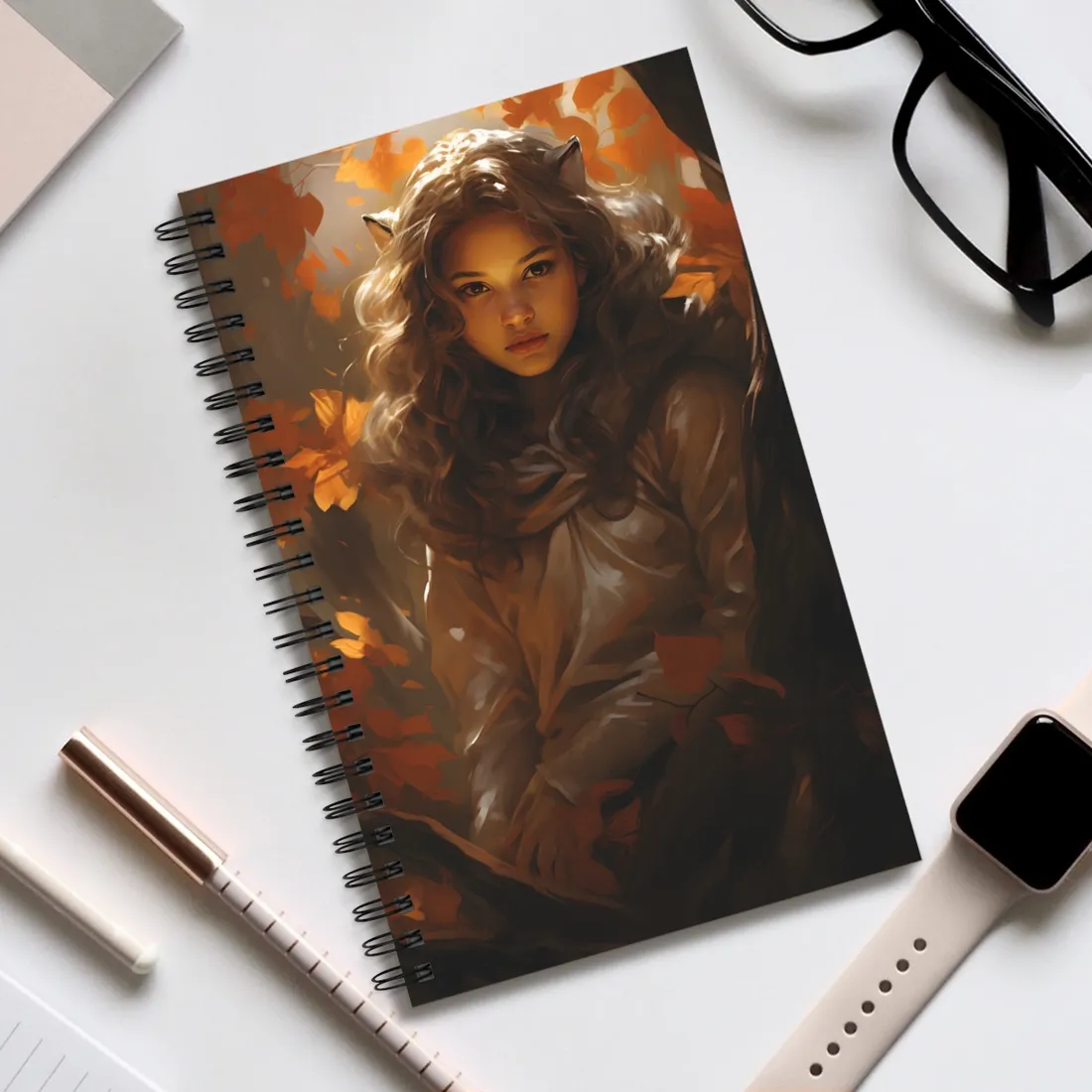 Vibrant Forest Sunshine: Nature Art Photography - Spiral Notebook