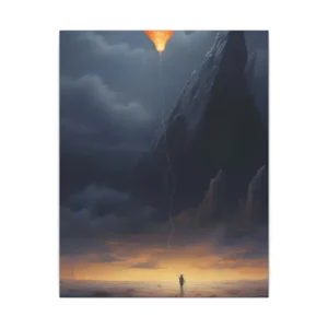 Lone Figure with Balloon Canvas Print
