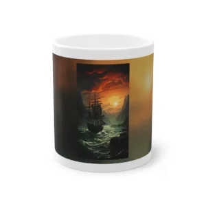 Tall Ship on Stormy Sea Mug