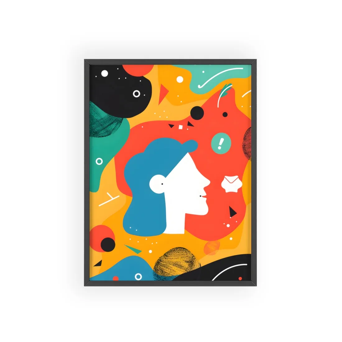 Vibrant Growth Mindset: Colorful Motivation Art - Framed Poster