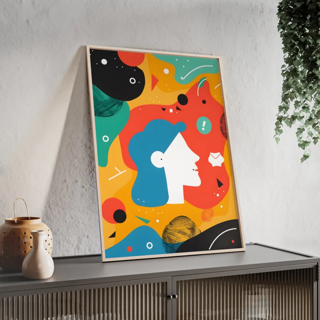 Vibrant Growth Mindset: Colorful Motivation Art - Framed Poster