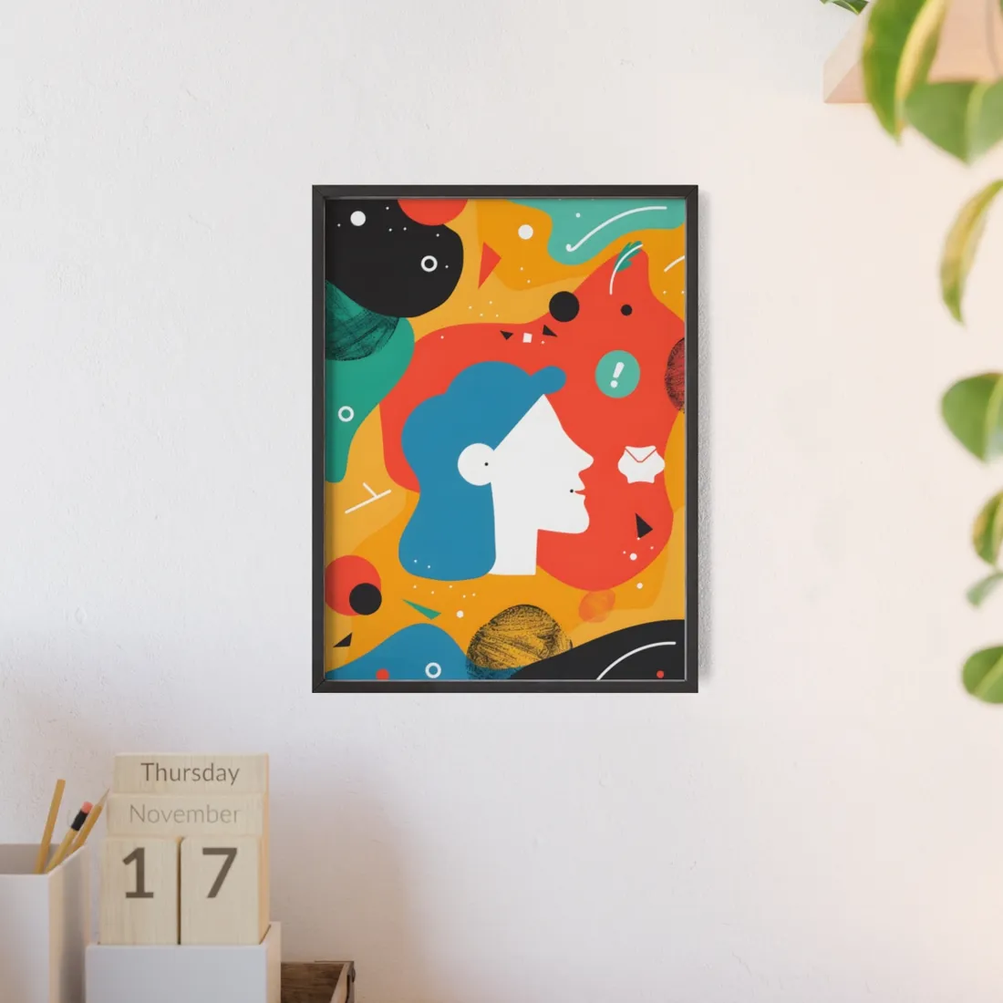 Vibrant Growth Mindset: Colorful Motivation Art - Framed Poster