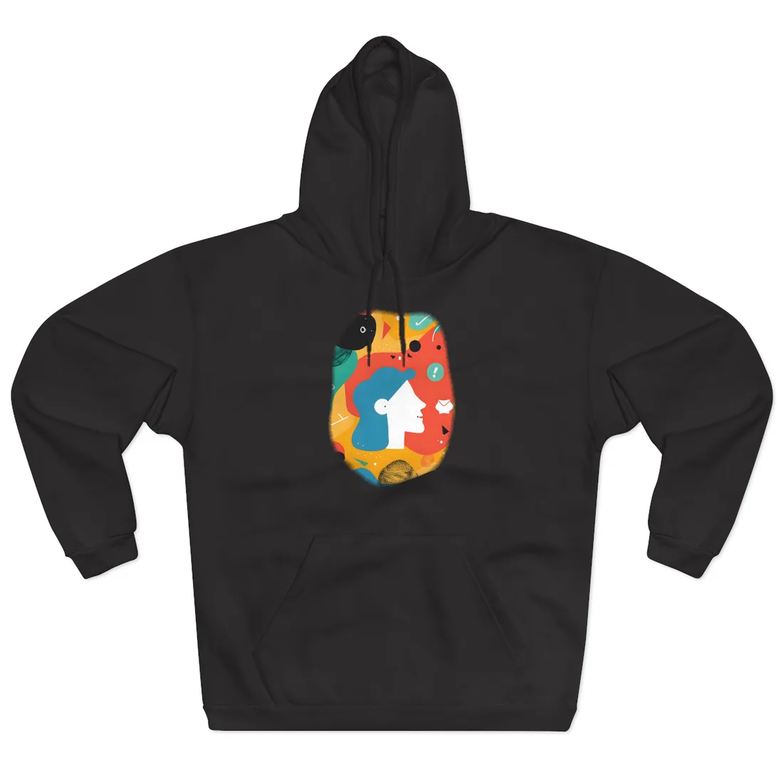 Vibrant Growth Mindset: Colorful Motivation Art - Hoodie (Black)