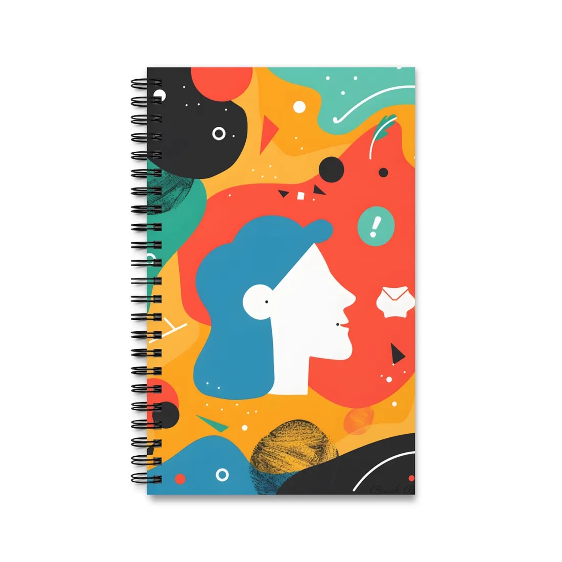 Vibrant Growth Mindset: Colorful Motivation Art - Spiral Notebook