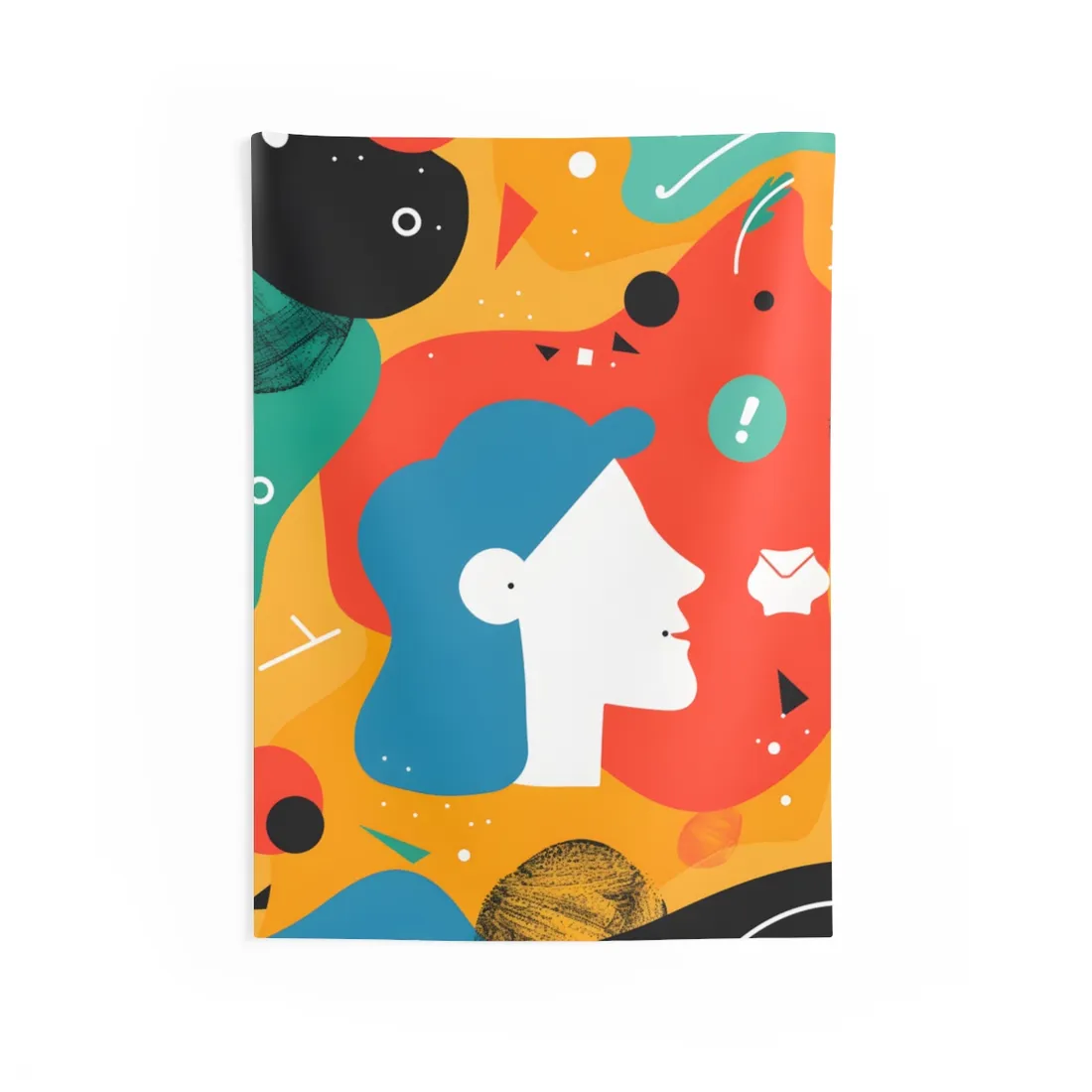 Vibrant Growth Mindset: Colorful Motivation Art - Wall Tapestry