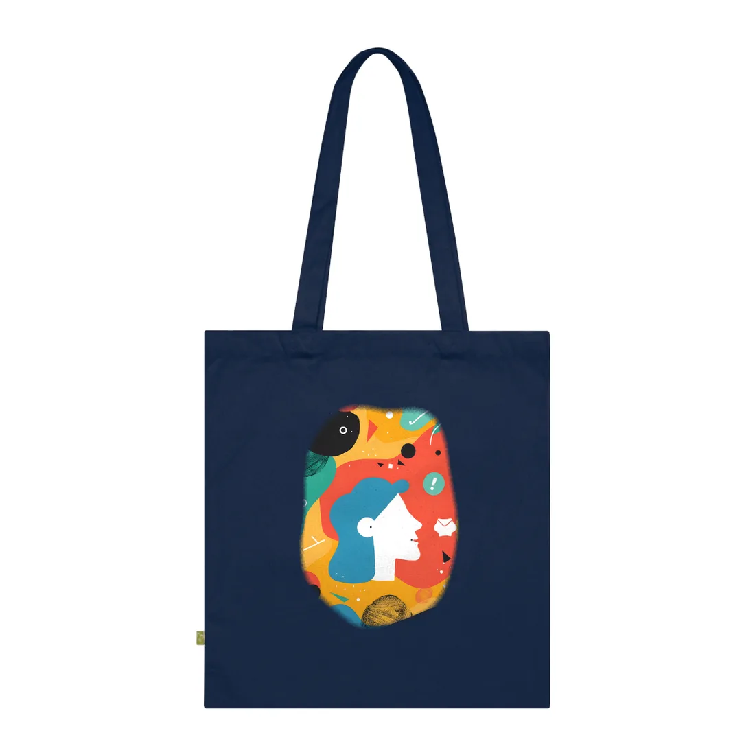 Vibrant Growth Mindset: Colorful Motivation Art - Tote Bag (French Navy)