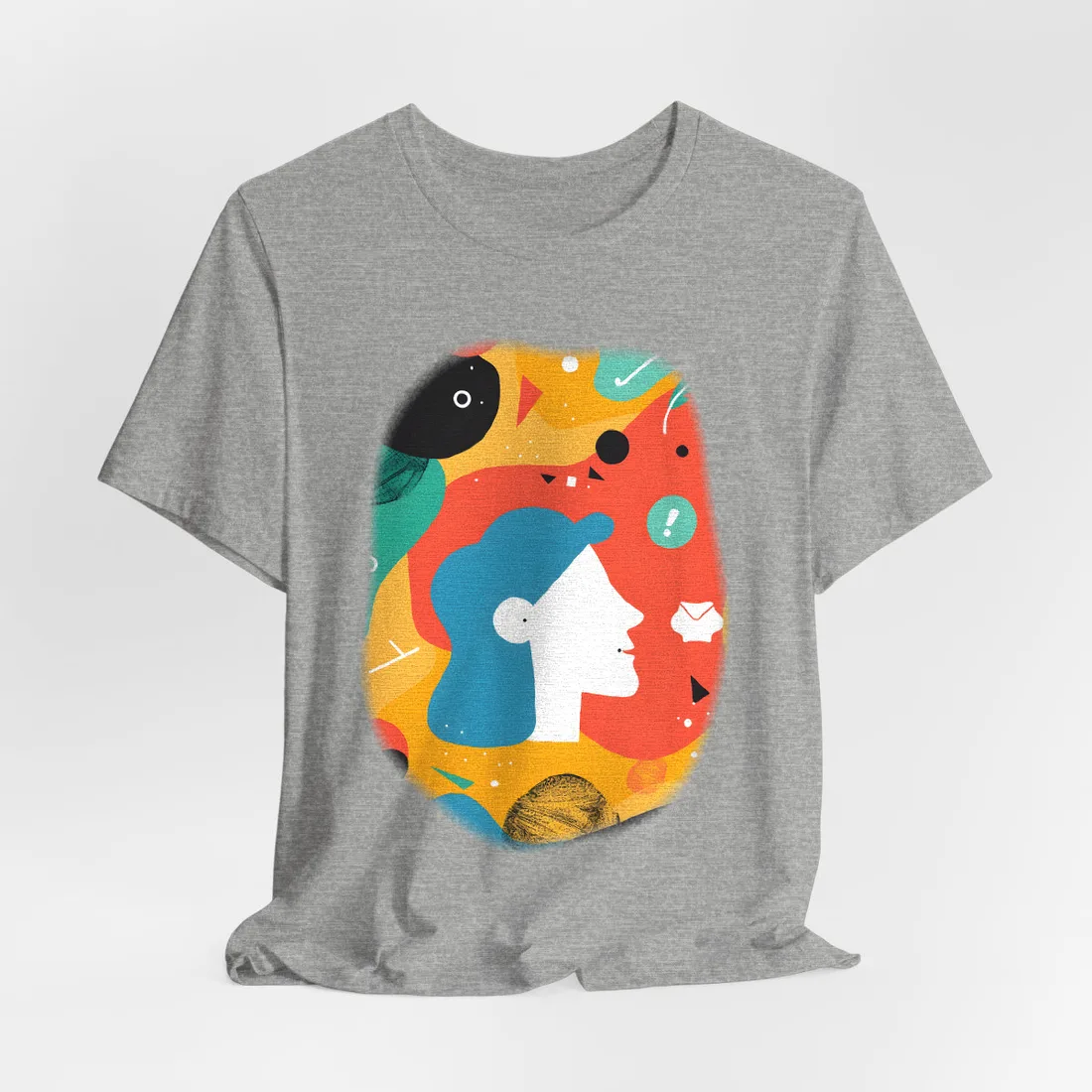 Vibrant Growth Mindset: Colorful Motivation Art - T-Shirt (Athletic Heather)