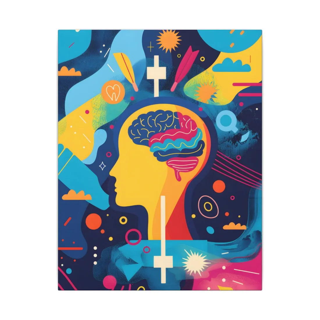 Vibrant Growth Mindset: Inspirational Quote on a Colorful Background - Canvas