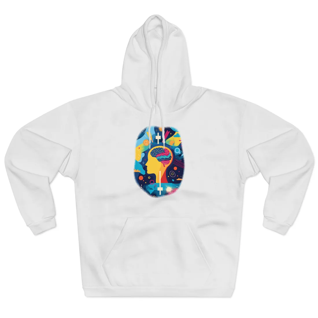 Vibrant Growth Mindset: Inspirational Quote on a Colorful Background - Hoodie (White)