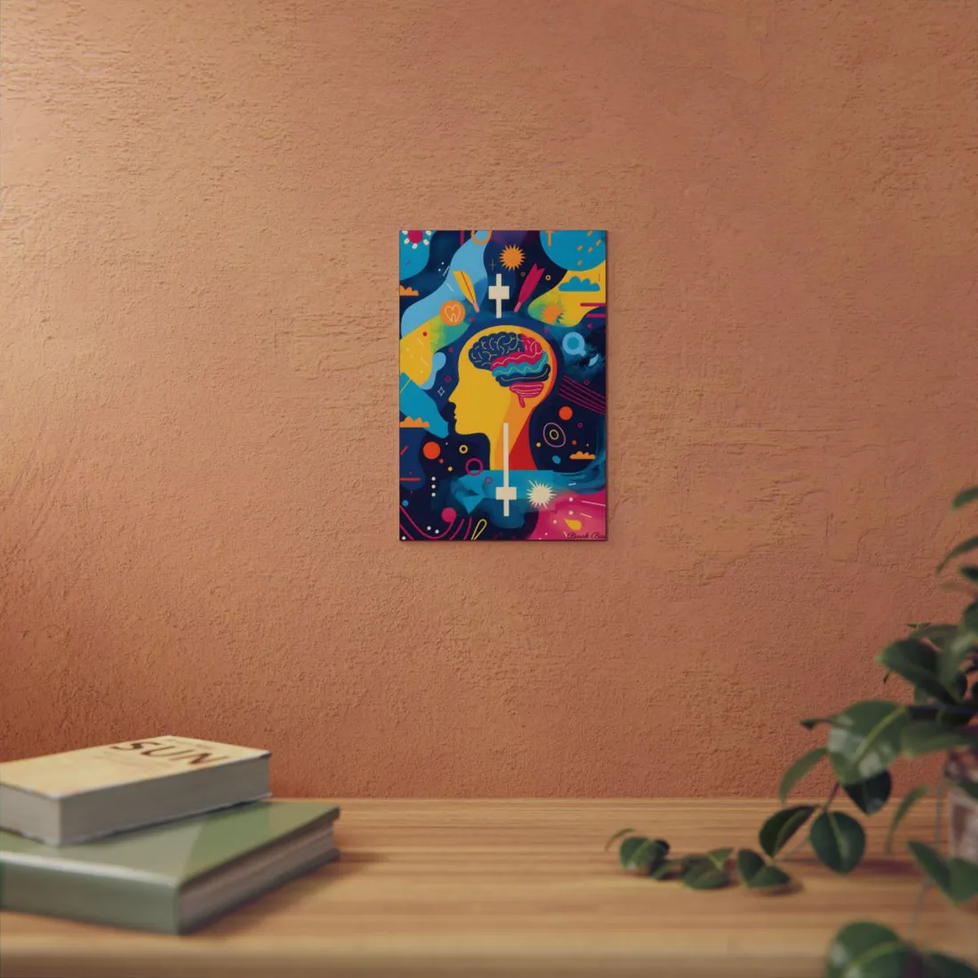 Vibrant Growth Mindset: Inspirational Quote on a Colorful Background - Metal Poster