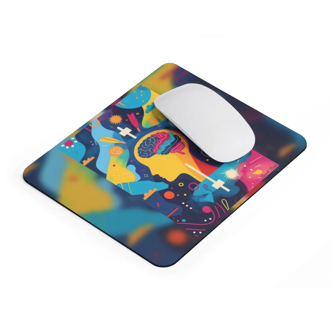 Vibrant Growth Mindset: Inspirational Quote on a Colorful Background - Mouse Pad