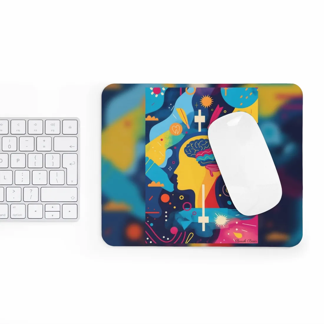 Vibrant Growth Mindset: Inspirational Quote on a Colorful Background - Mouse Pad