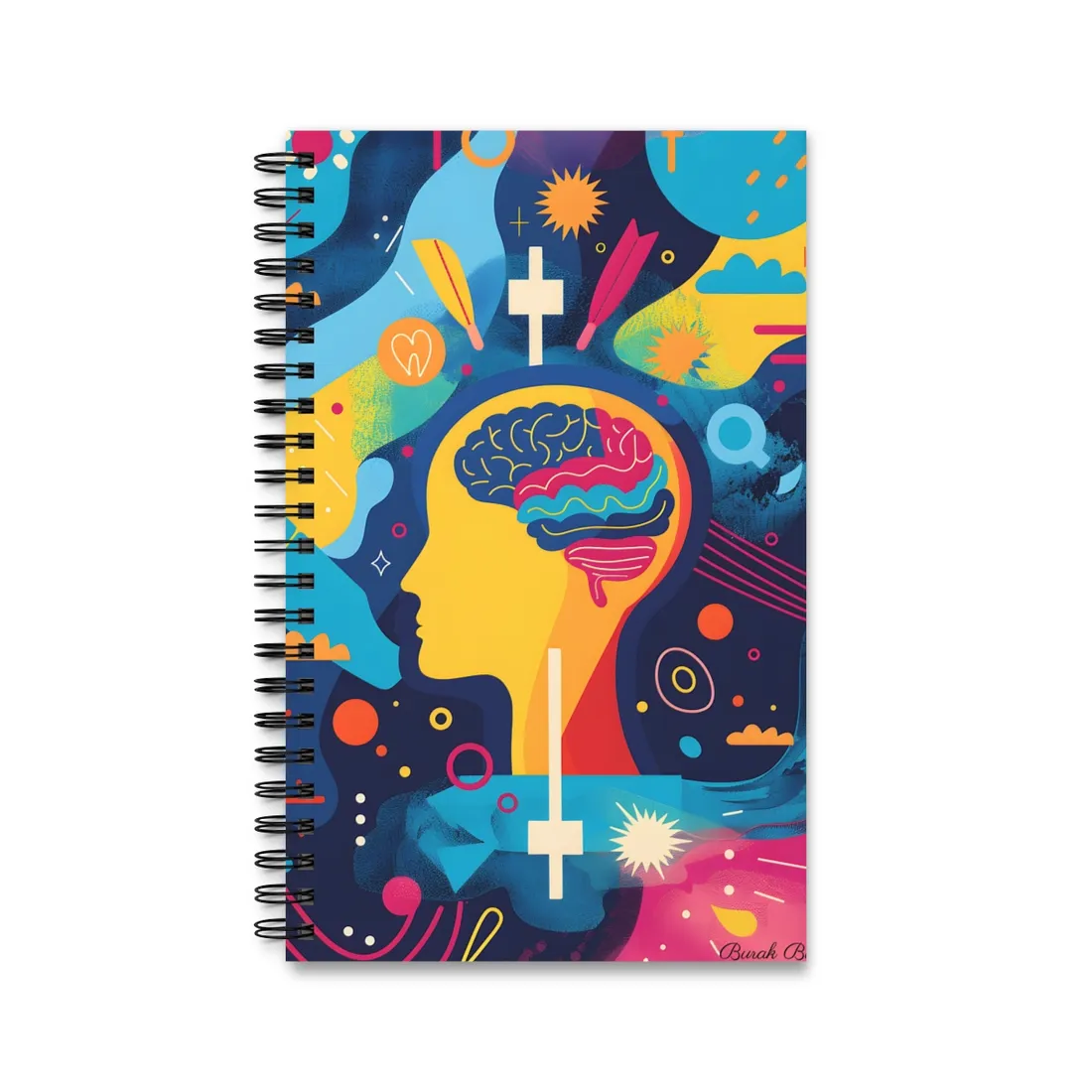 Vibrant Growth Mindset: Inspirational Quote on a Colorful Background - Spiral Notebook
