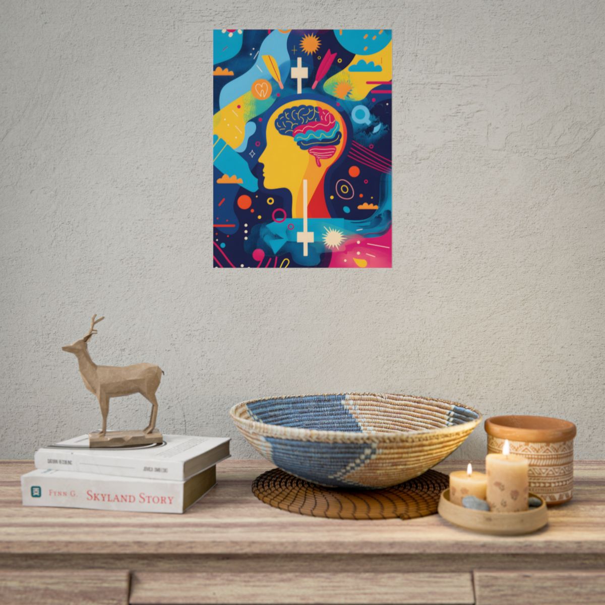 Vibrant Growth Mindset: Inspirational Quote on a Colorful Background - Poster