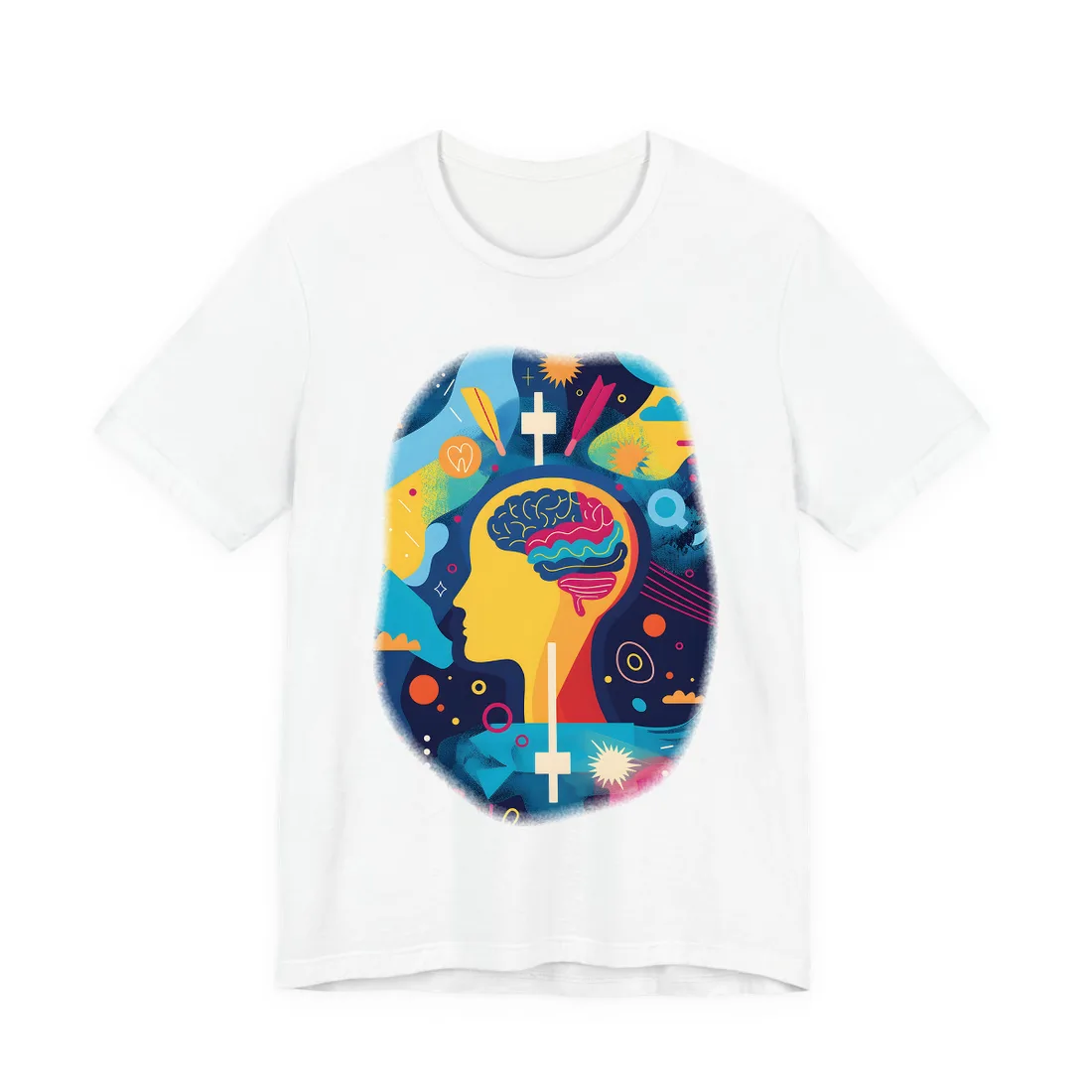Vibrant Growth Mindset: Inspirational Quote on a Colorful Background - T-Shirt (White)