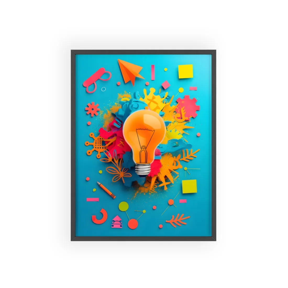 Vibrant Growth Mindset: Inspiring Artwork for Motivation - Framed Poster