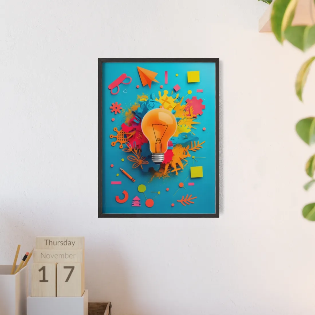 Vibrant Growth Mindset: Inspiring Artwork for Motivation - Framed Poster