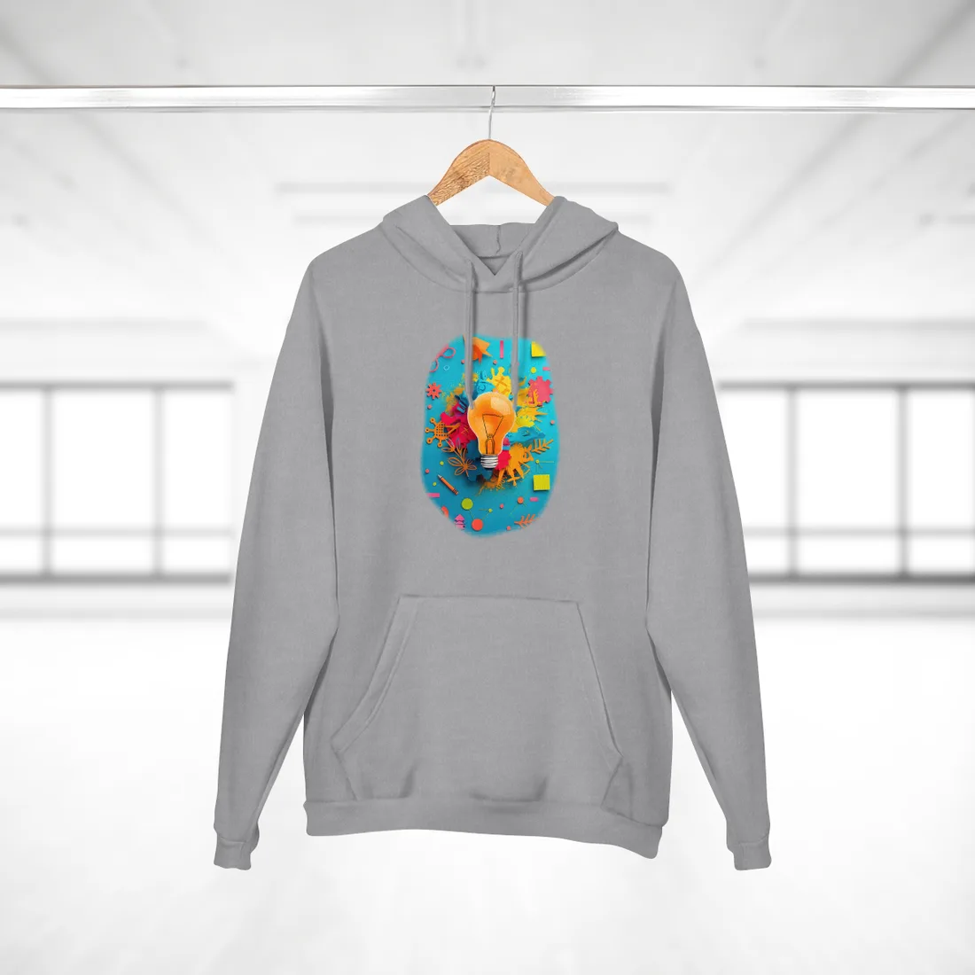 Vibrant Growth Mindset: Inspiring Artwork for Motivation - Hoodie (Heather Grey)