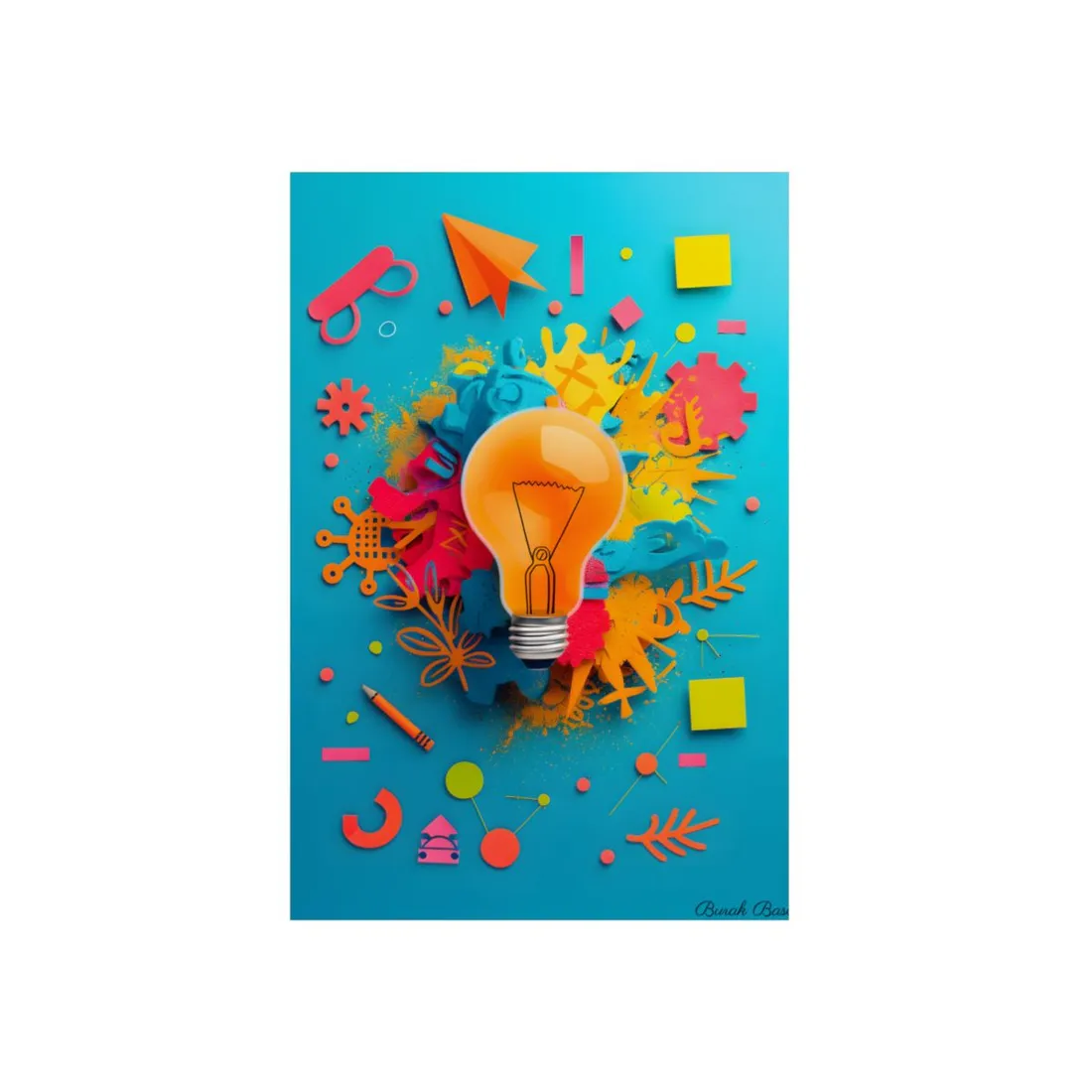 Vibrant Growth Mindset: Inspiring Artwork for Motivation - Metal Poster