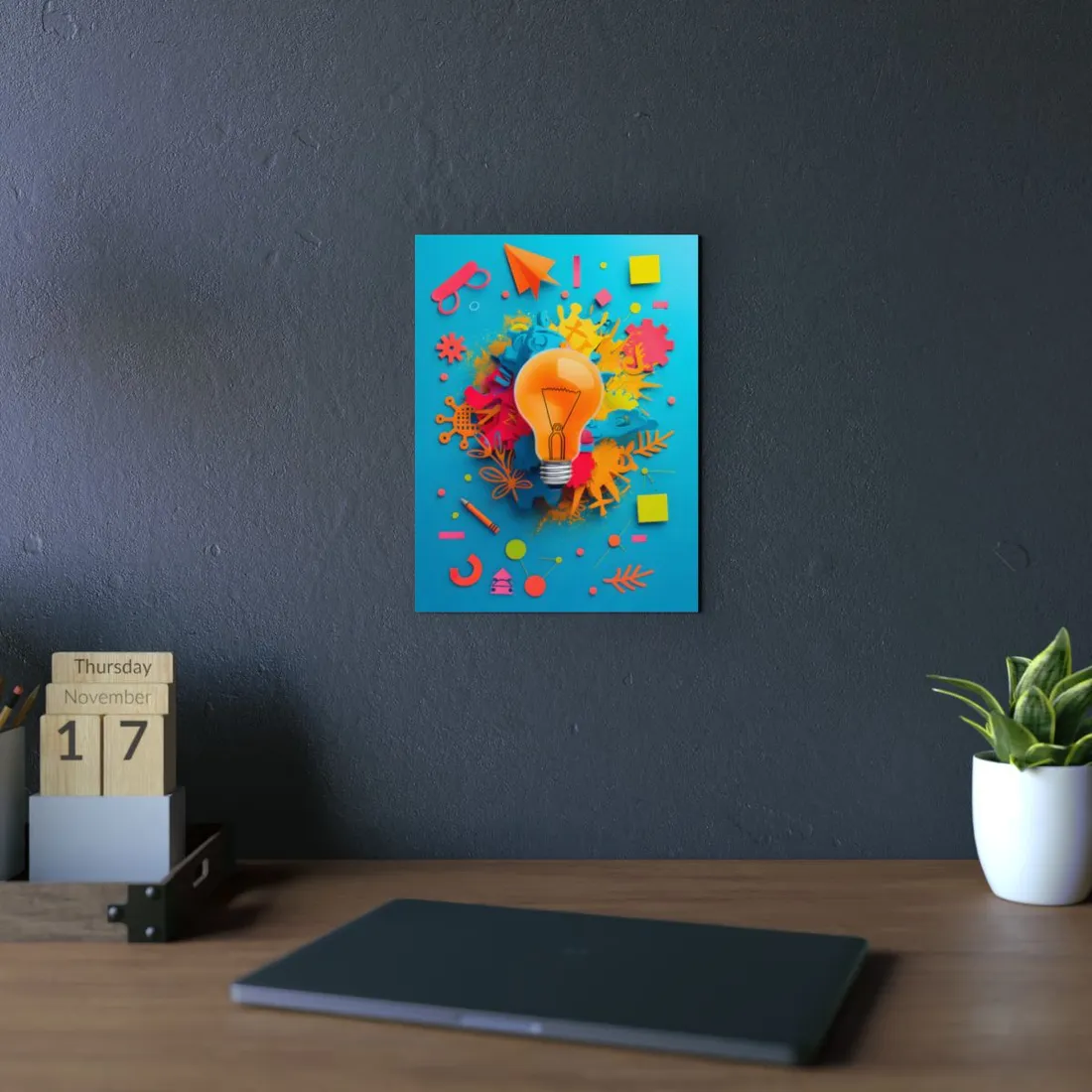 Vibrant Growth Mindset: Inspiring Artwork for Motivation - Metal Poster