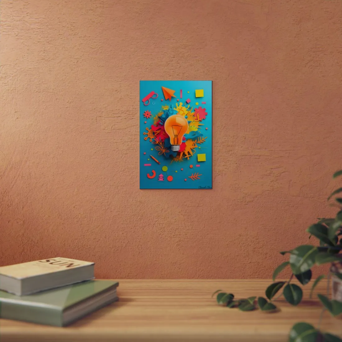 Vibrant Growth Mindset: Inspiring Artwork for Motivation - Metal Poster