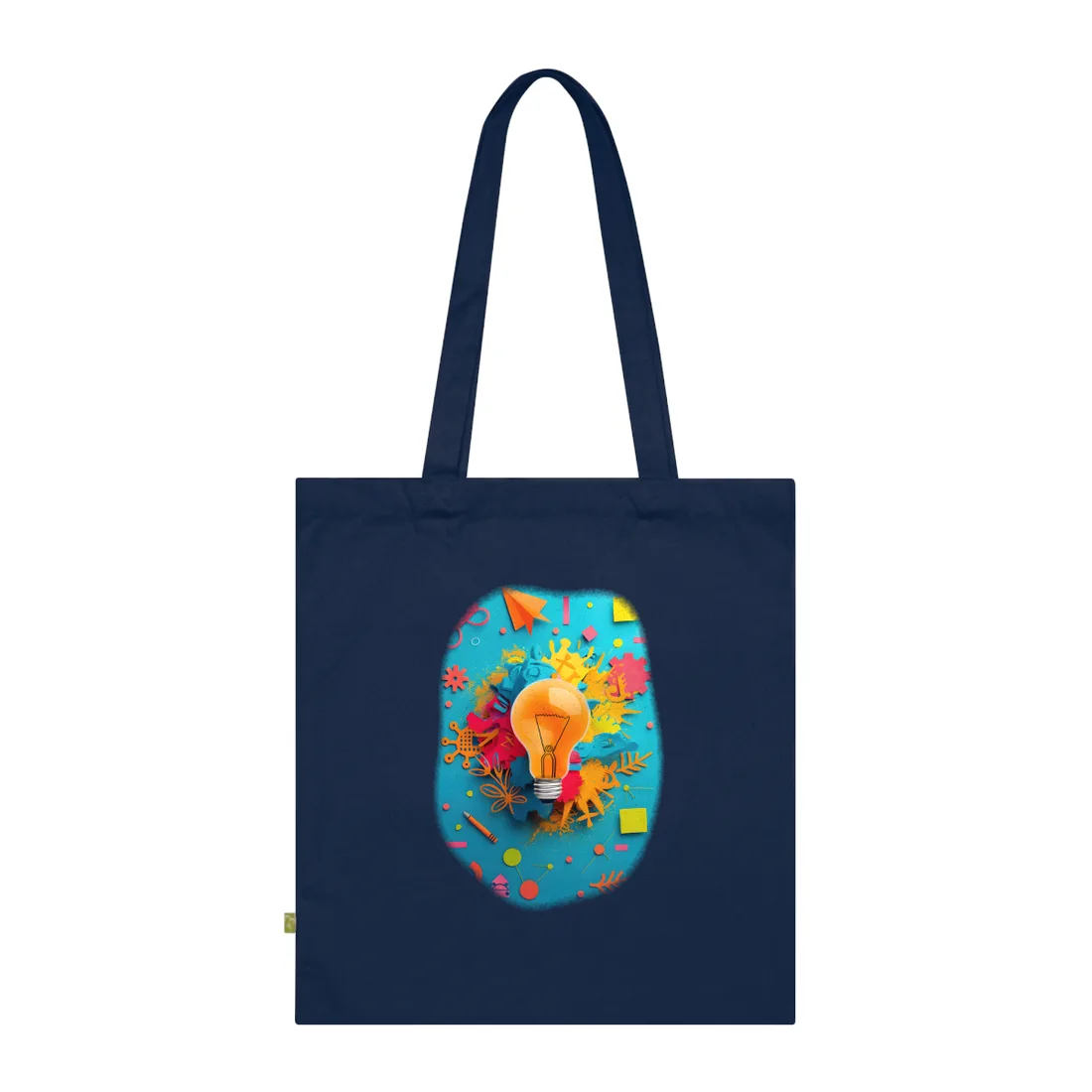 Vibrant Growth Mindset: Inspiring Artwork for Motivation - Tote Bag (French Navy)
