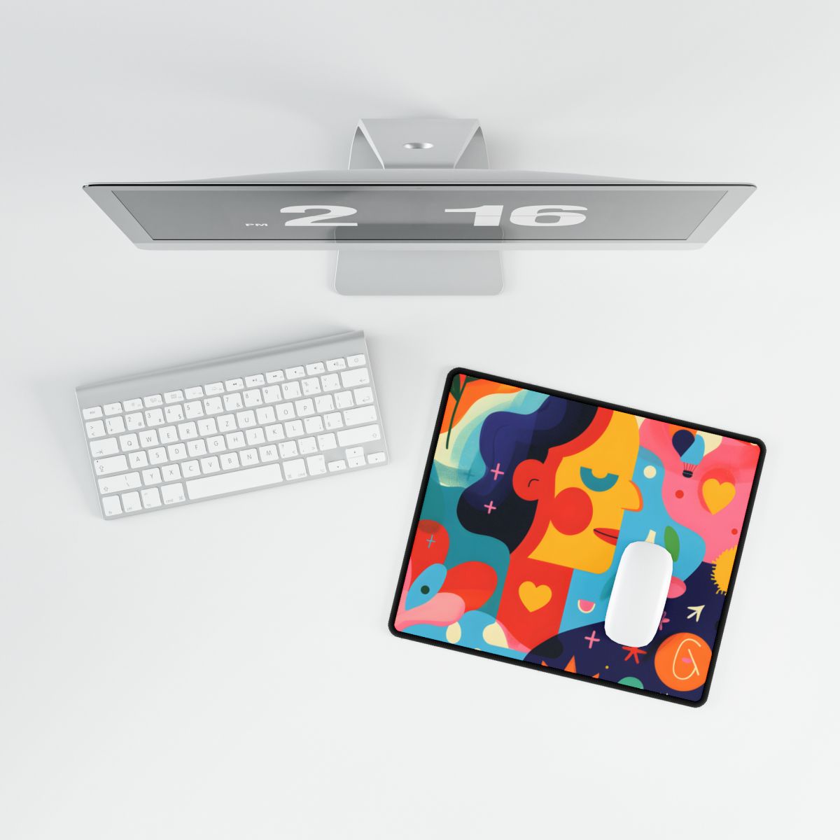 Vibrant Growth Mindset Quote: Colorful Inspiration Art - Desk Mat