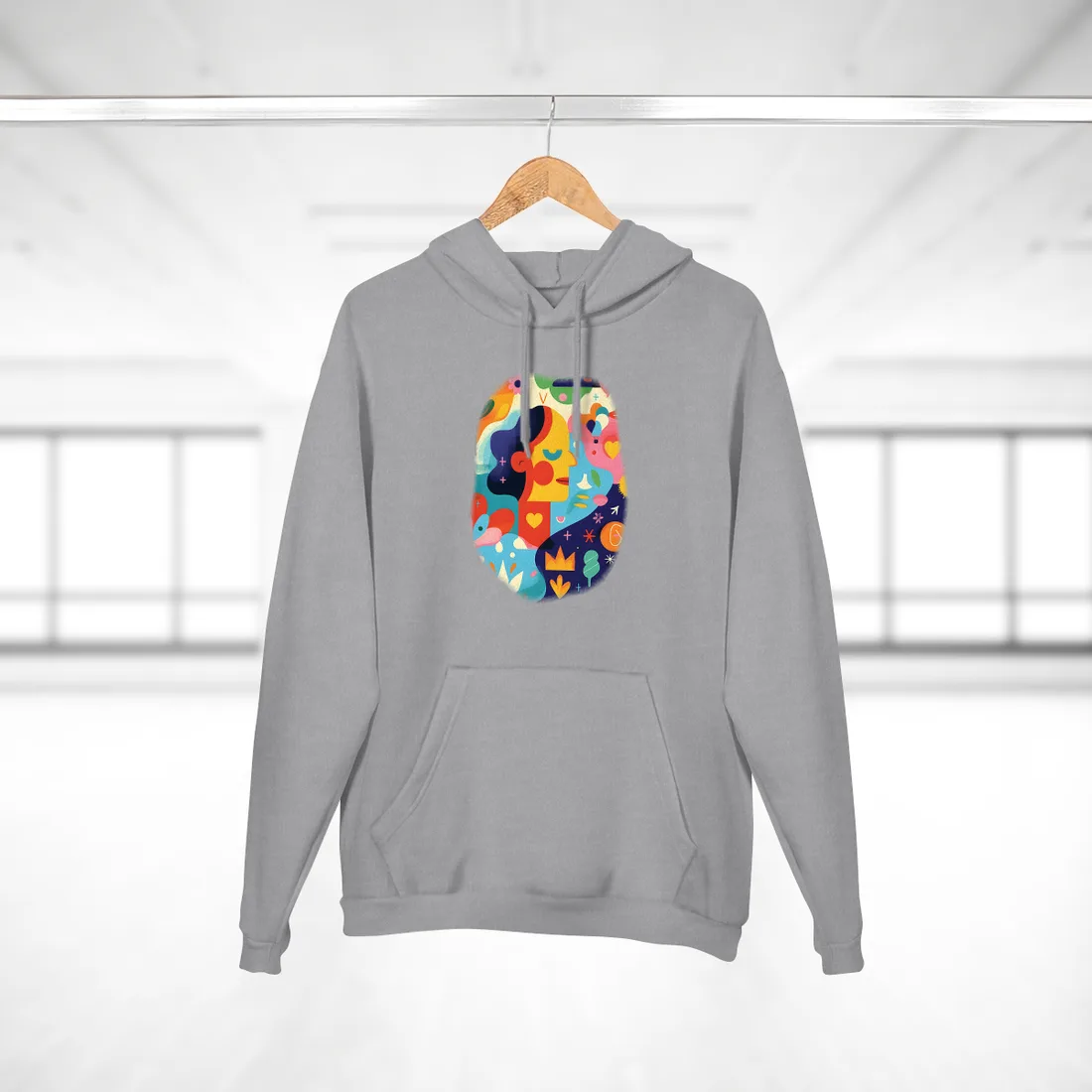 Vibrant Growth Mindset Quote: Colorful Inspiration Art - Hoodie (Heather Grey)