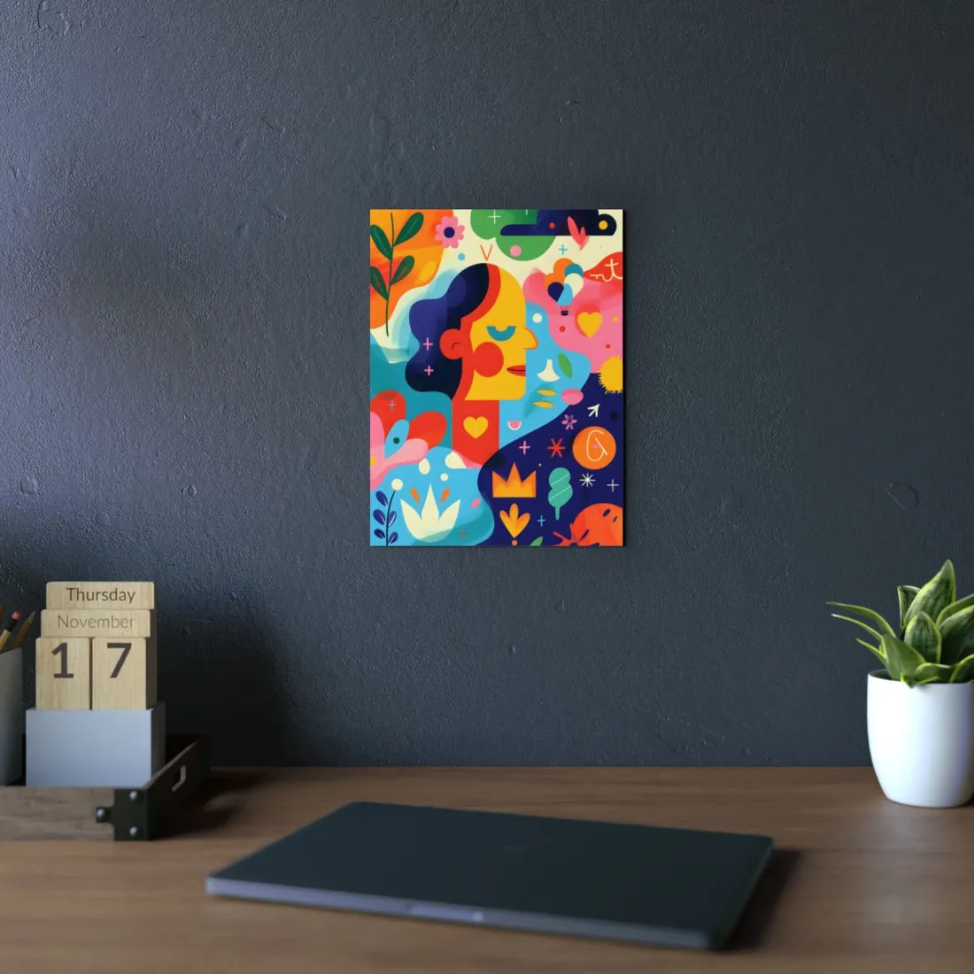 Vibrant Growth Mindset Quote: Colorful Inspiration Art - Metal Poster