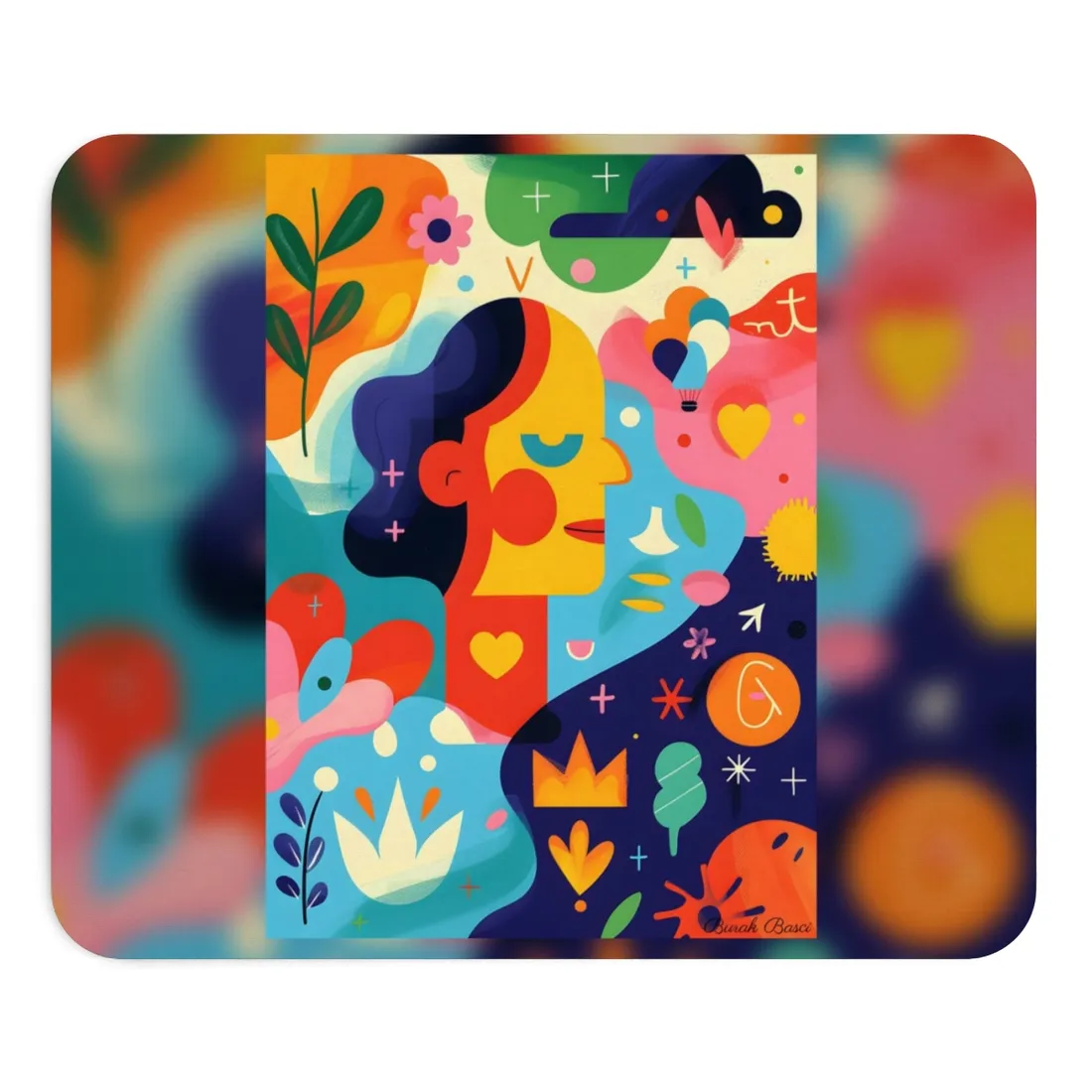 Vibrant Growth Mindset Quote: Colorful Inspiration Art - Mouse Pad