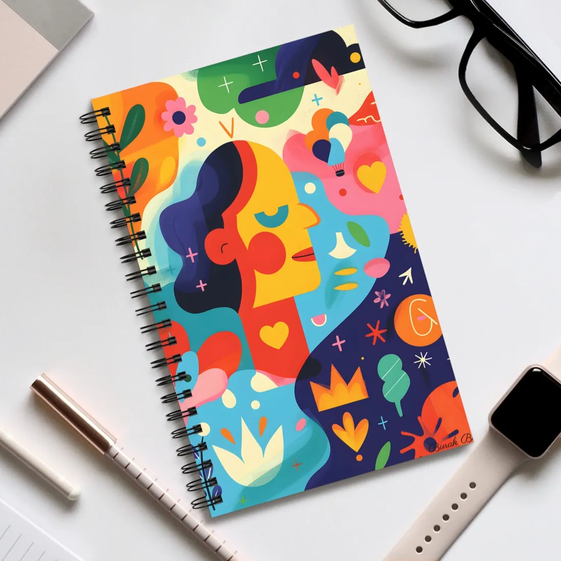 Vibrant Growth Mindset Quote: Colorful Inspiration Art - Spiral Notebook