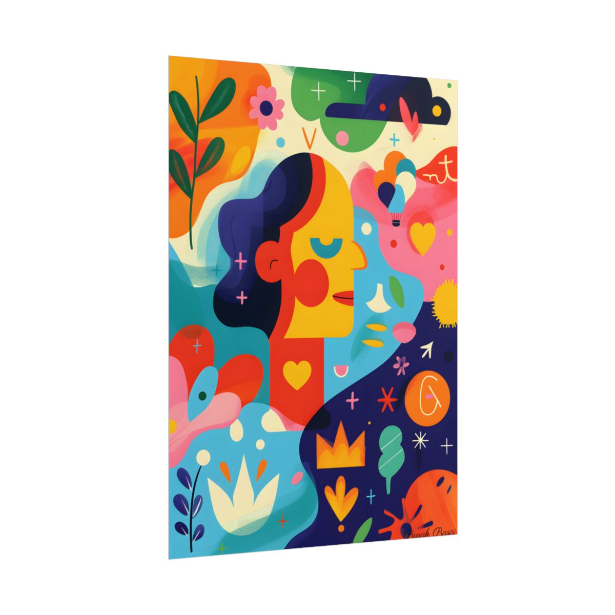 Vibrant Growth Mindset Quote: Colorful Inspiration Art - Poster