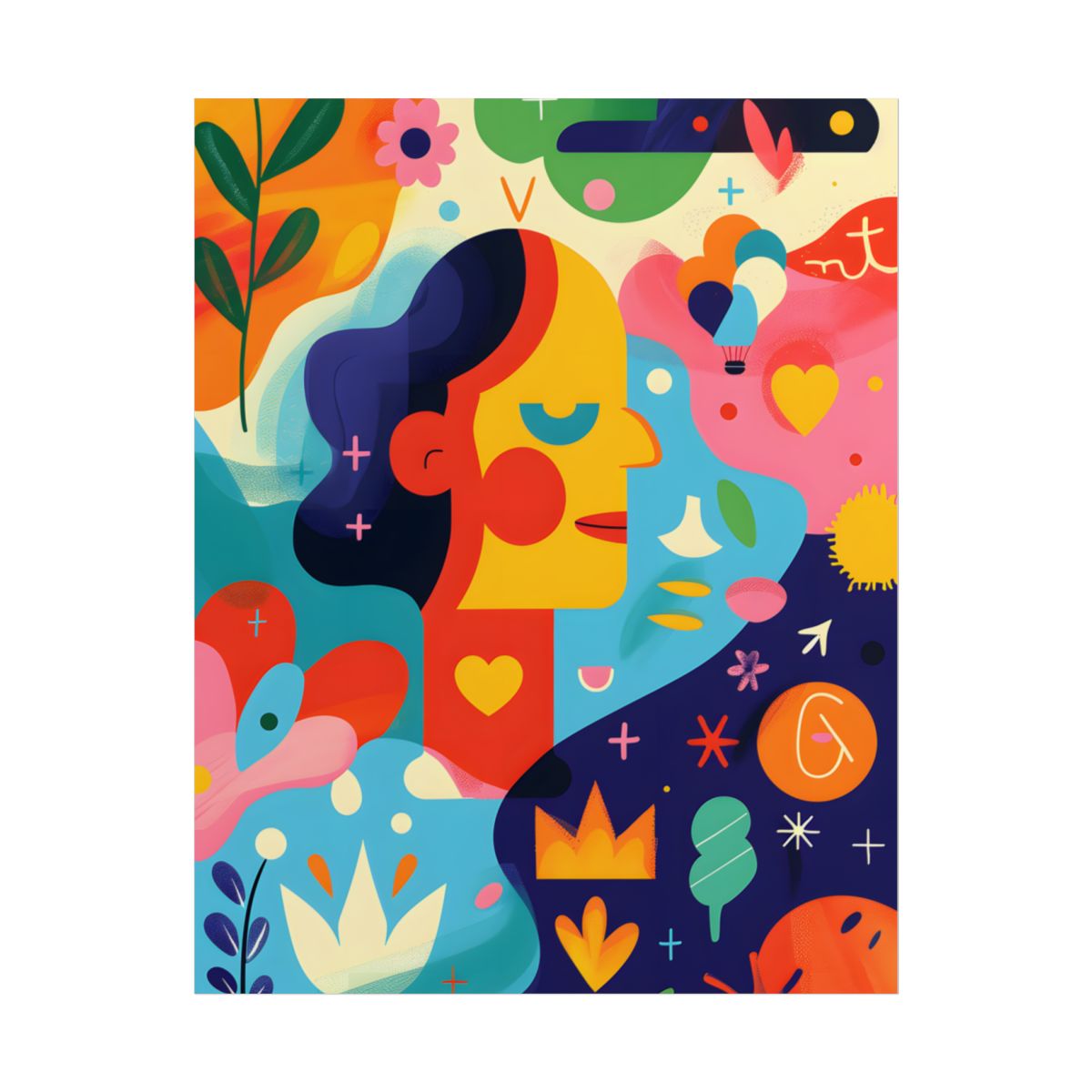 Vibrant Growth Mindset Quote: Colorful Inspiration Art - Poster