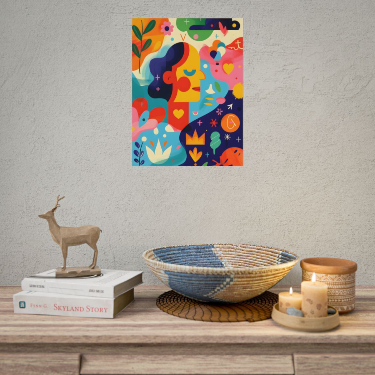 Vibrant Growth Mindset Quote: Colorful Inspiration Art - Poster
