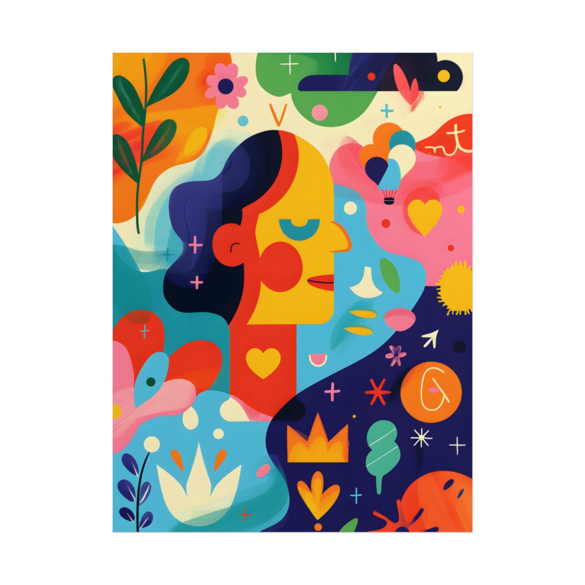 Vibrant Growth Mindset Quote: Colorful Inspiration Art - Poster