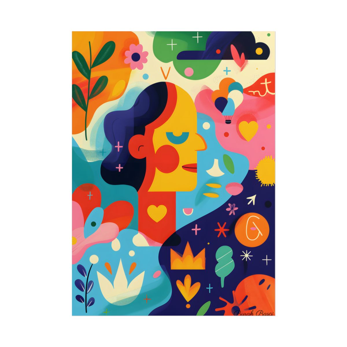 Vibrant Growth Mindset Quote: Colorful Inspiration Art - Poster